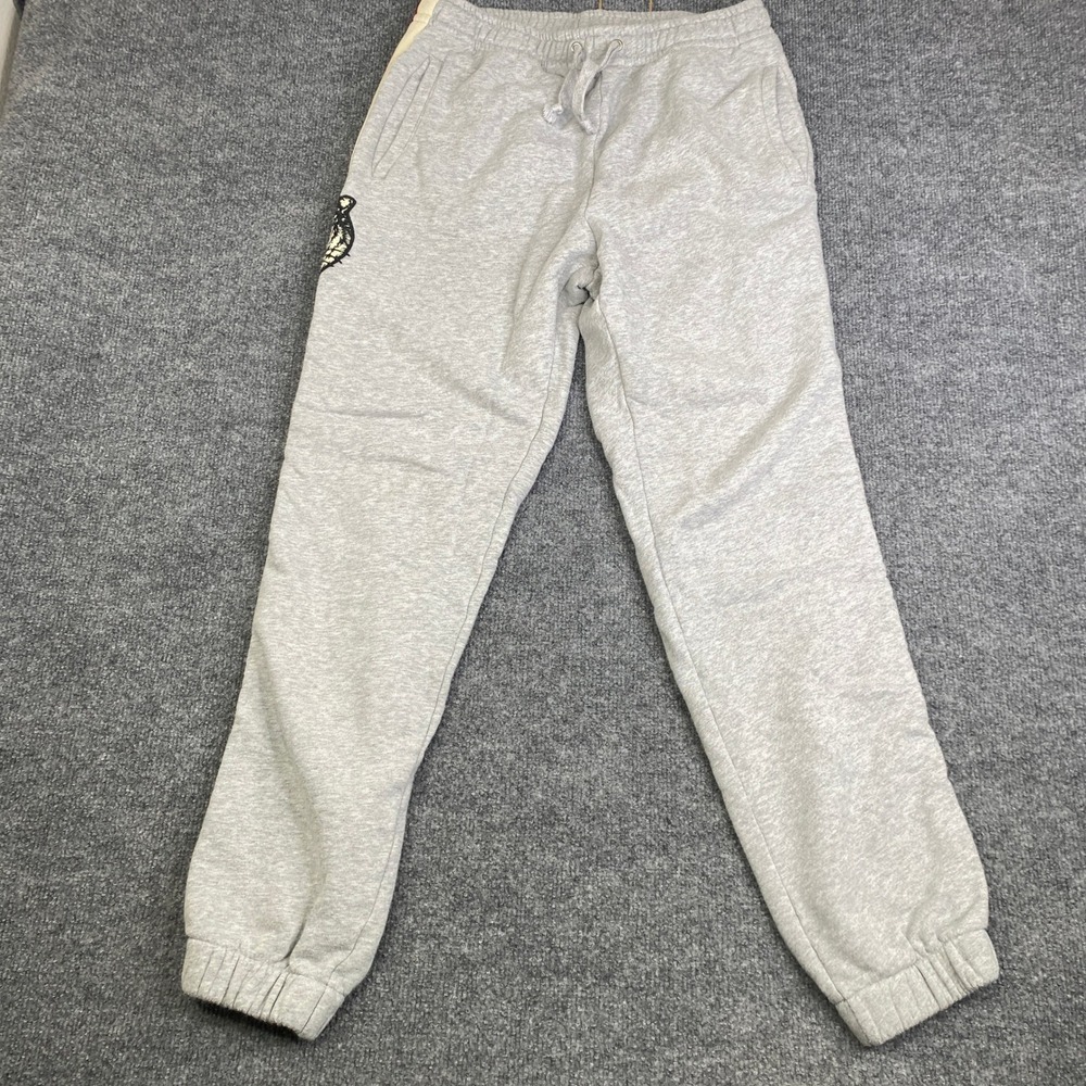 Gucci Grey Side Stripe Tiger Applique Track Pants sweatpants sz S